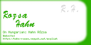 rozsa hahn business card